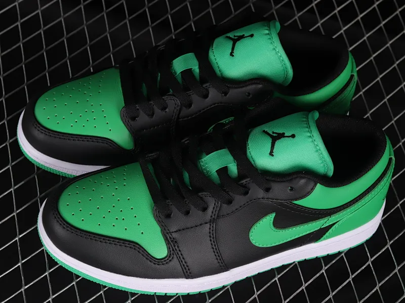 All categories Air Jordan Jordan series basketball shoes Air Jordan 1 Low Z version Air Jordan 1 Low "Lucky Green" AJ1 Joe 1 black and green low-top basketball shoes 553558-065